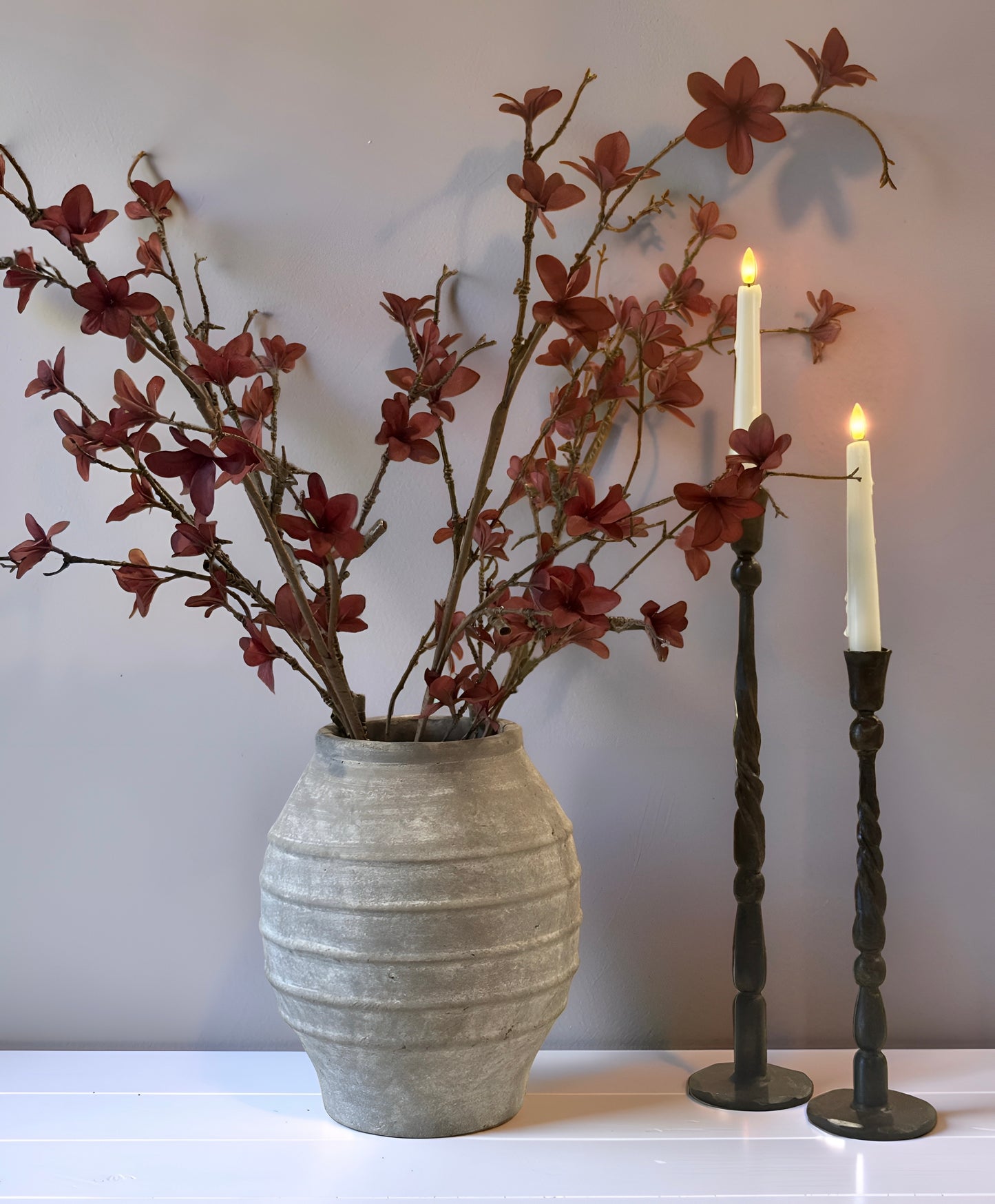 Burgundy, Brown Magnolia Blossom Spray