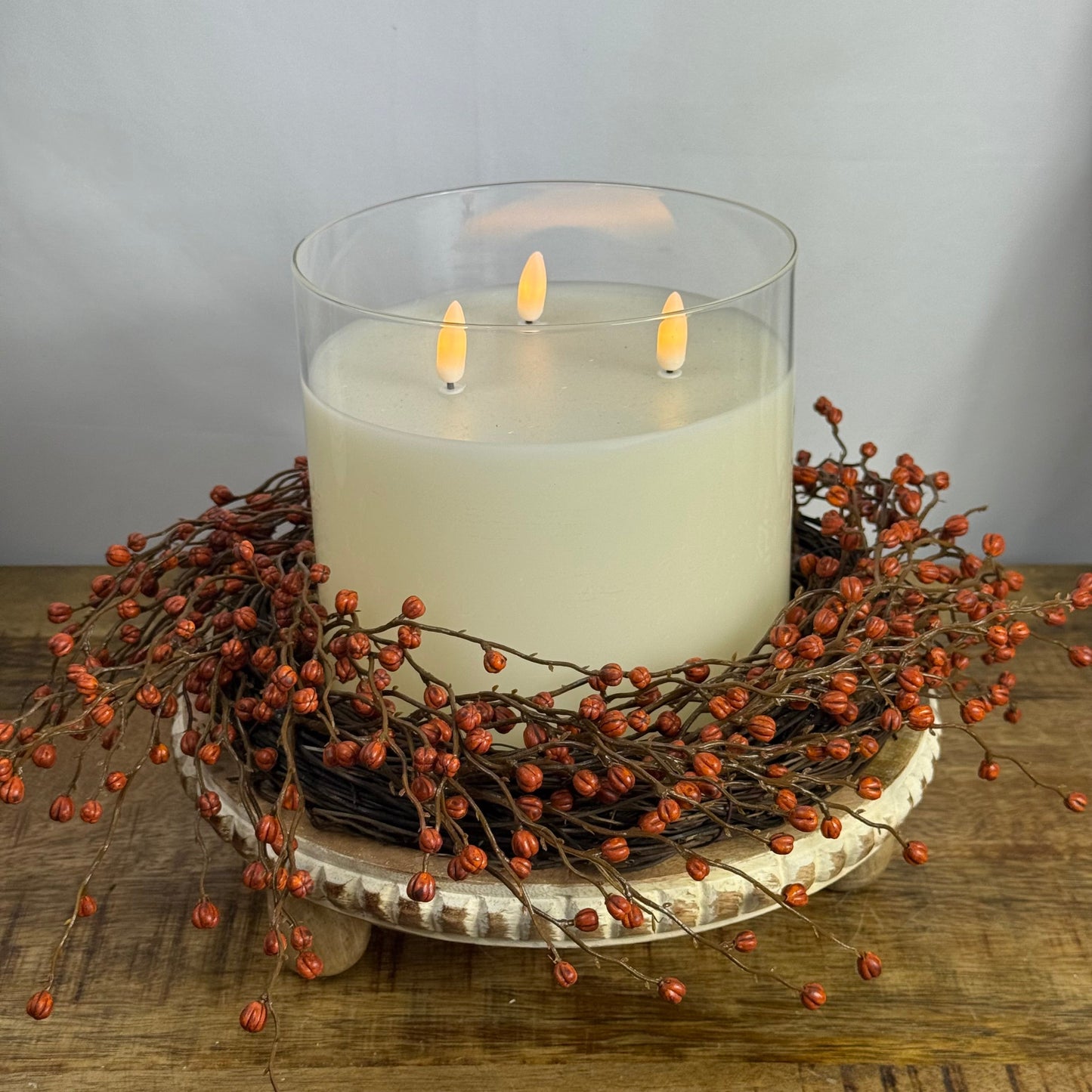 Mini Berries Candle Ring -14”
