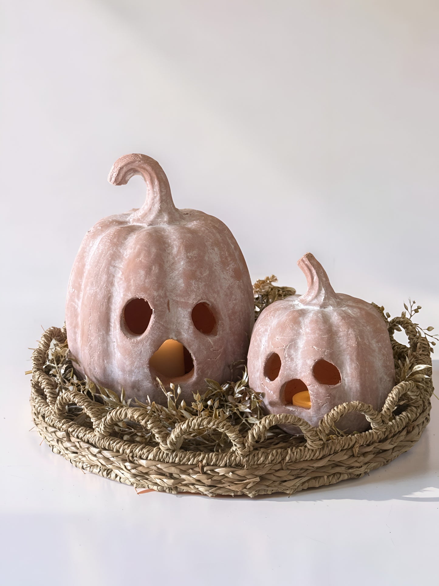 Terracotta Ghost Face Pumpkin - 12''