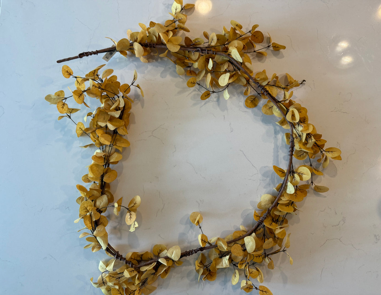 Yellow Penny Leaf Garland