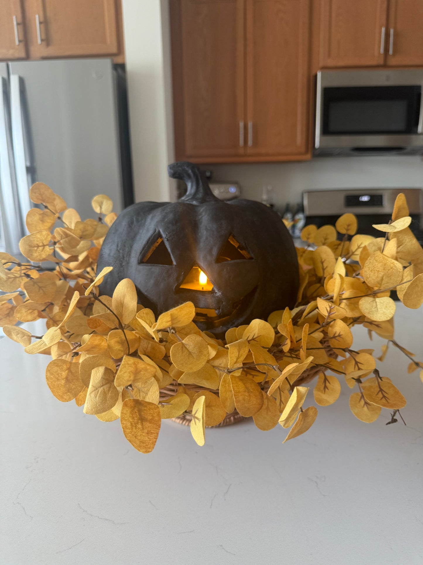 Woven Rattan Pedestal