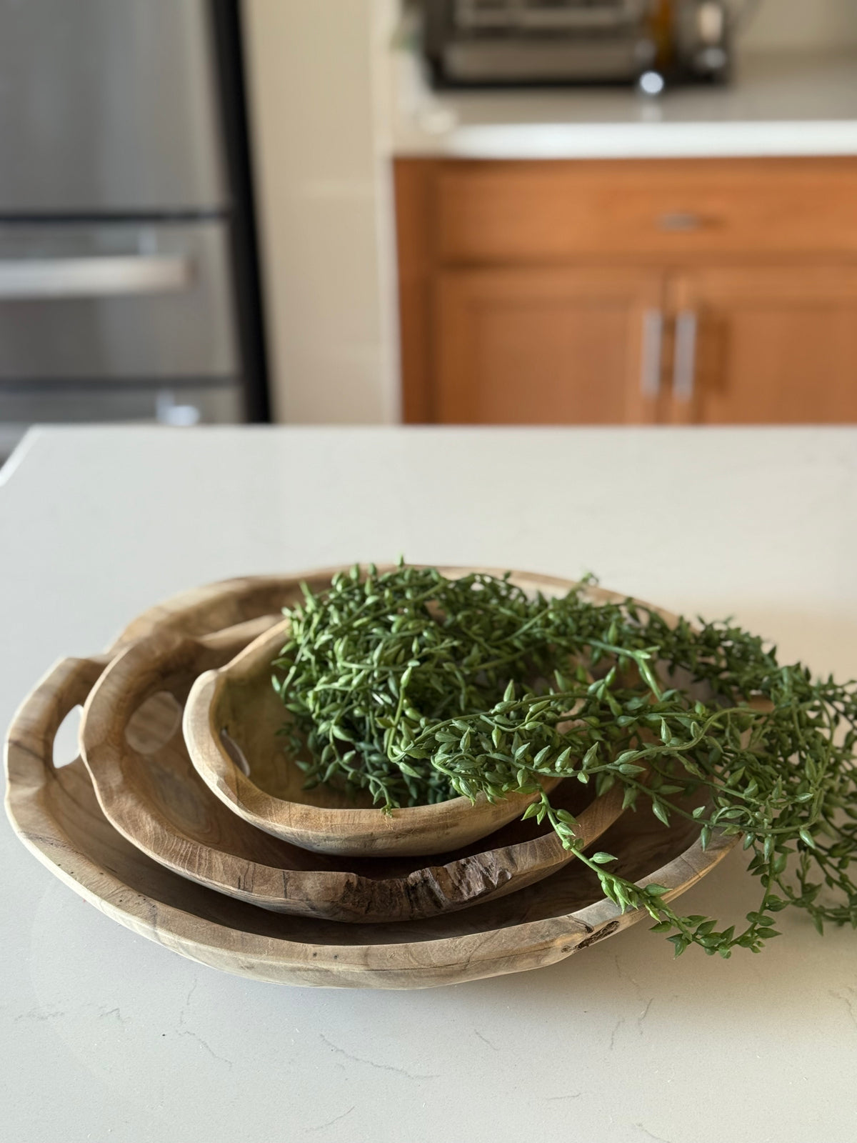 Teakwood Bowls with Handles