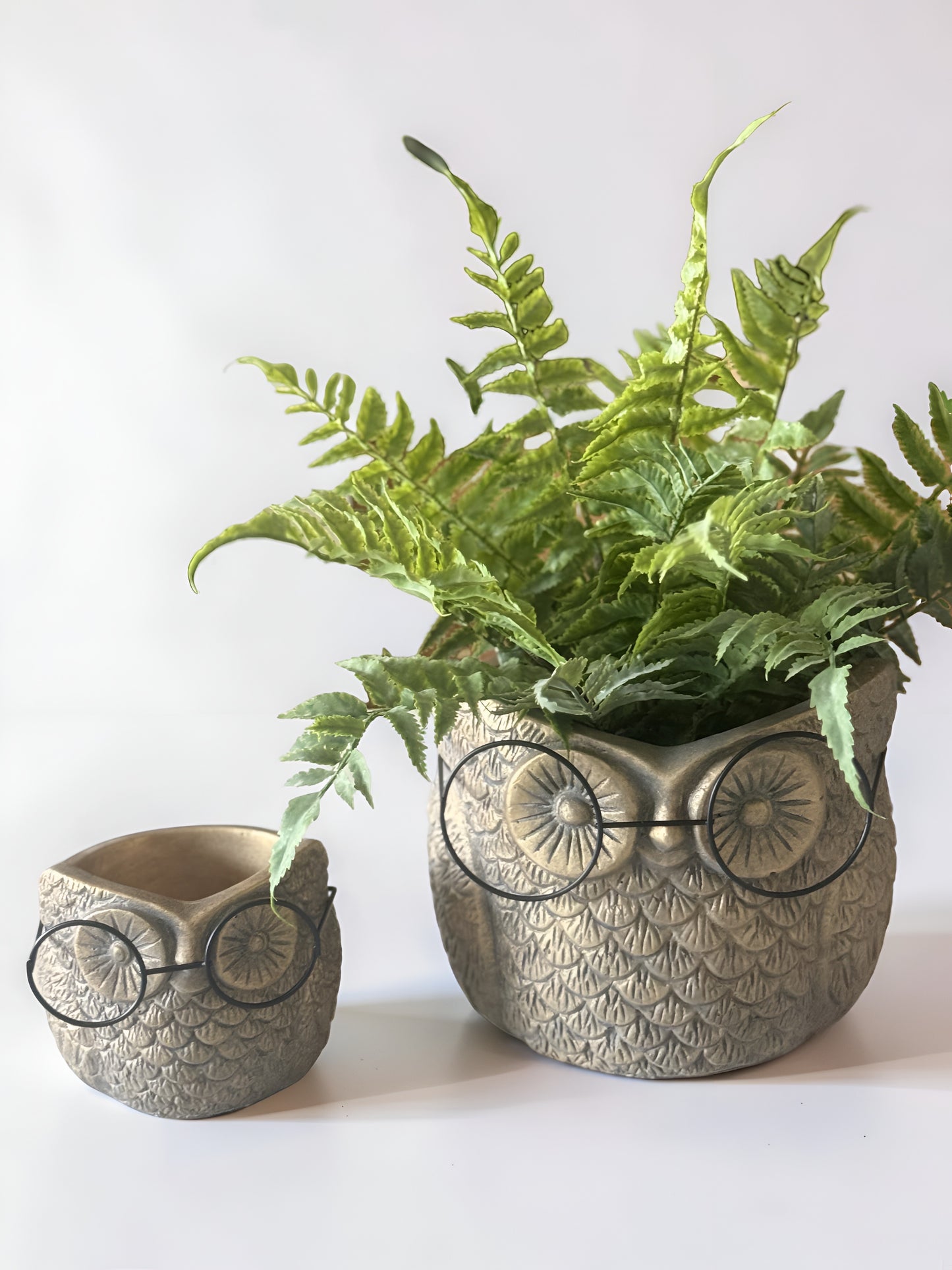 Gold Owl Planters Set of 2