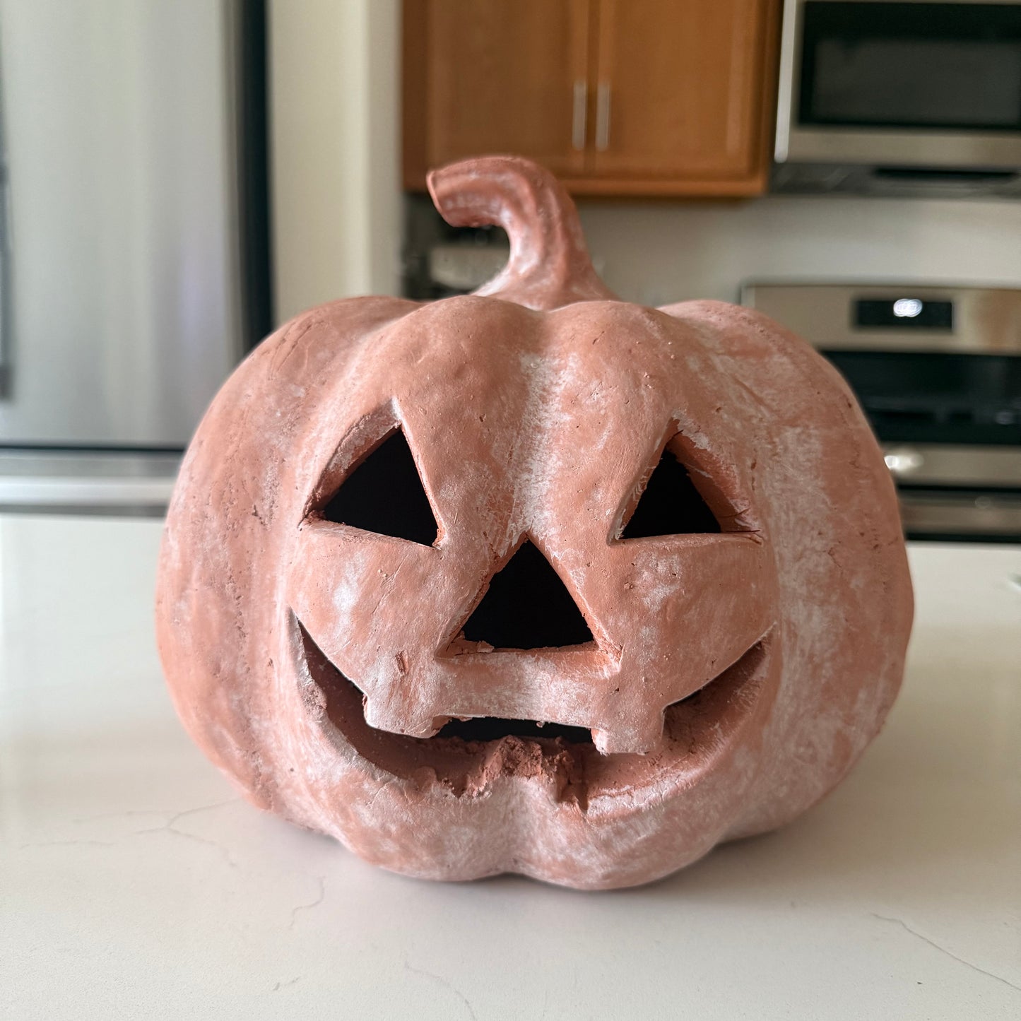 Terracotta Jack O Lantern -9''