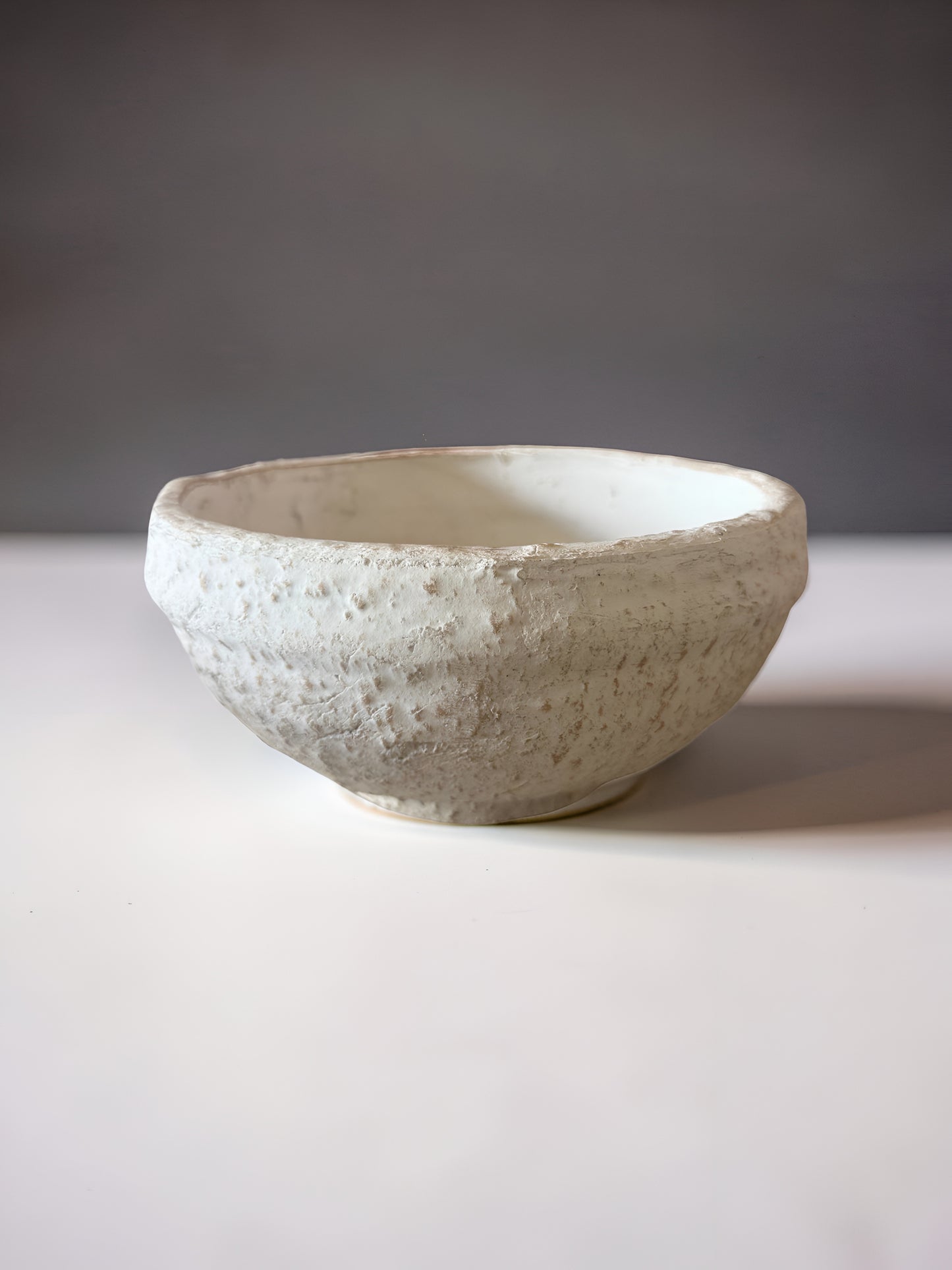 White Wash Terracotta Bowl