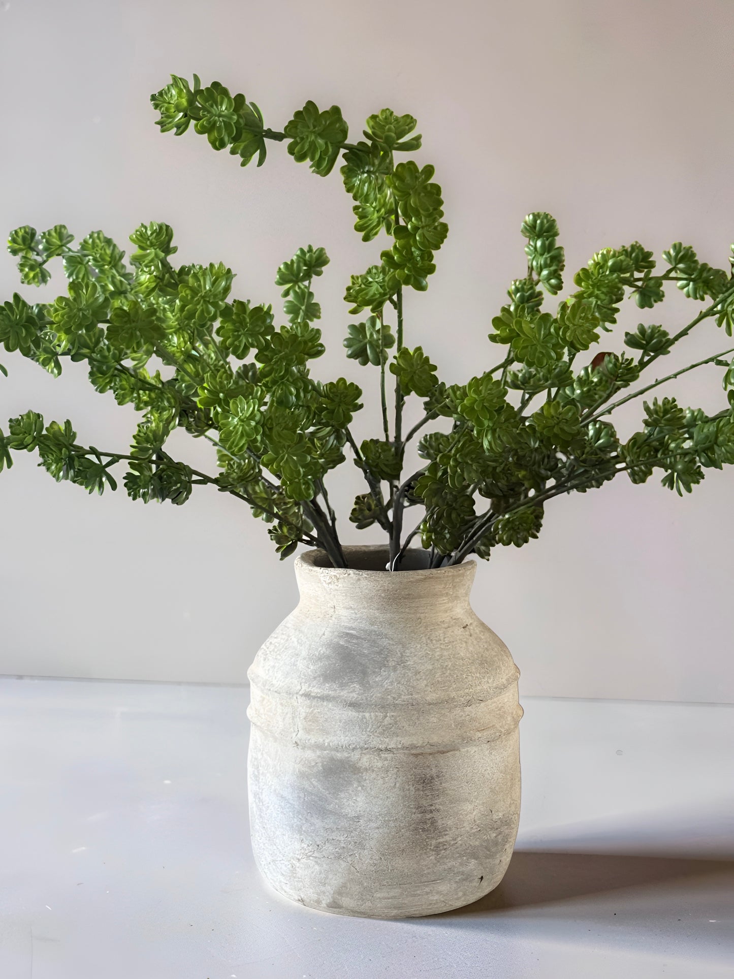 Antique Taupe Terracotta Jug Vase