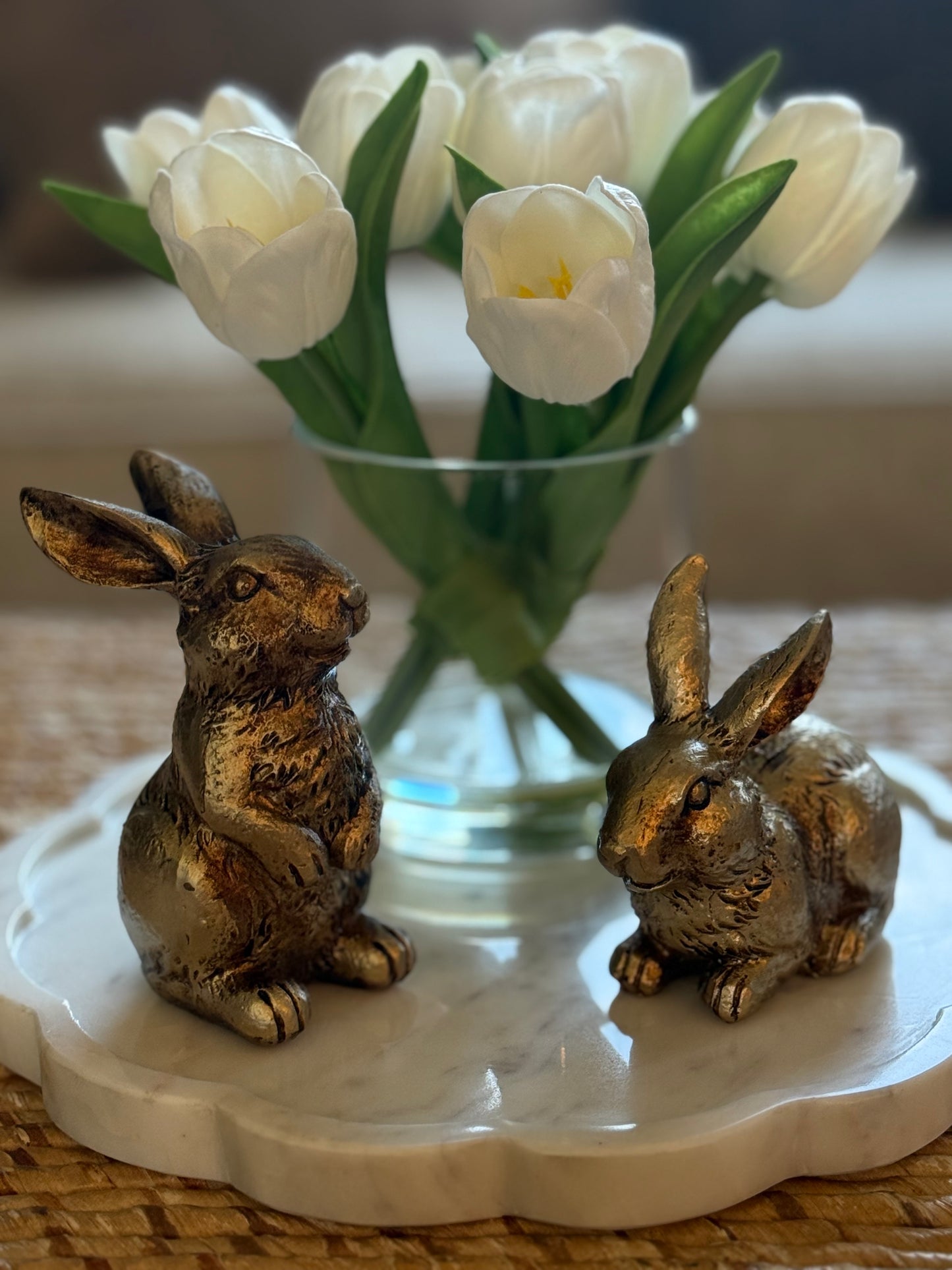 Bronze Baby Bunnies- Set of 2