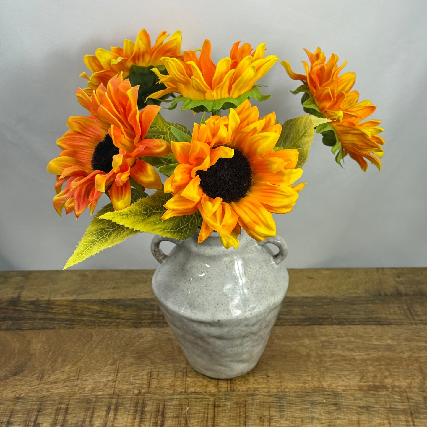Real Touch Orange Sunflower Stem