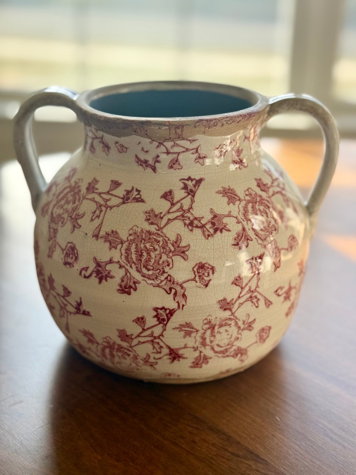 Red Heritage Two Handle Vase