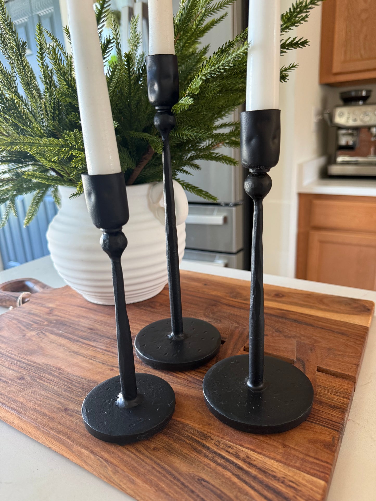 Black Iron Candle Sticks - Set of 3
