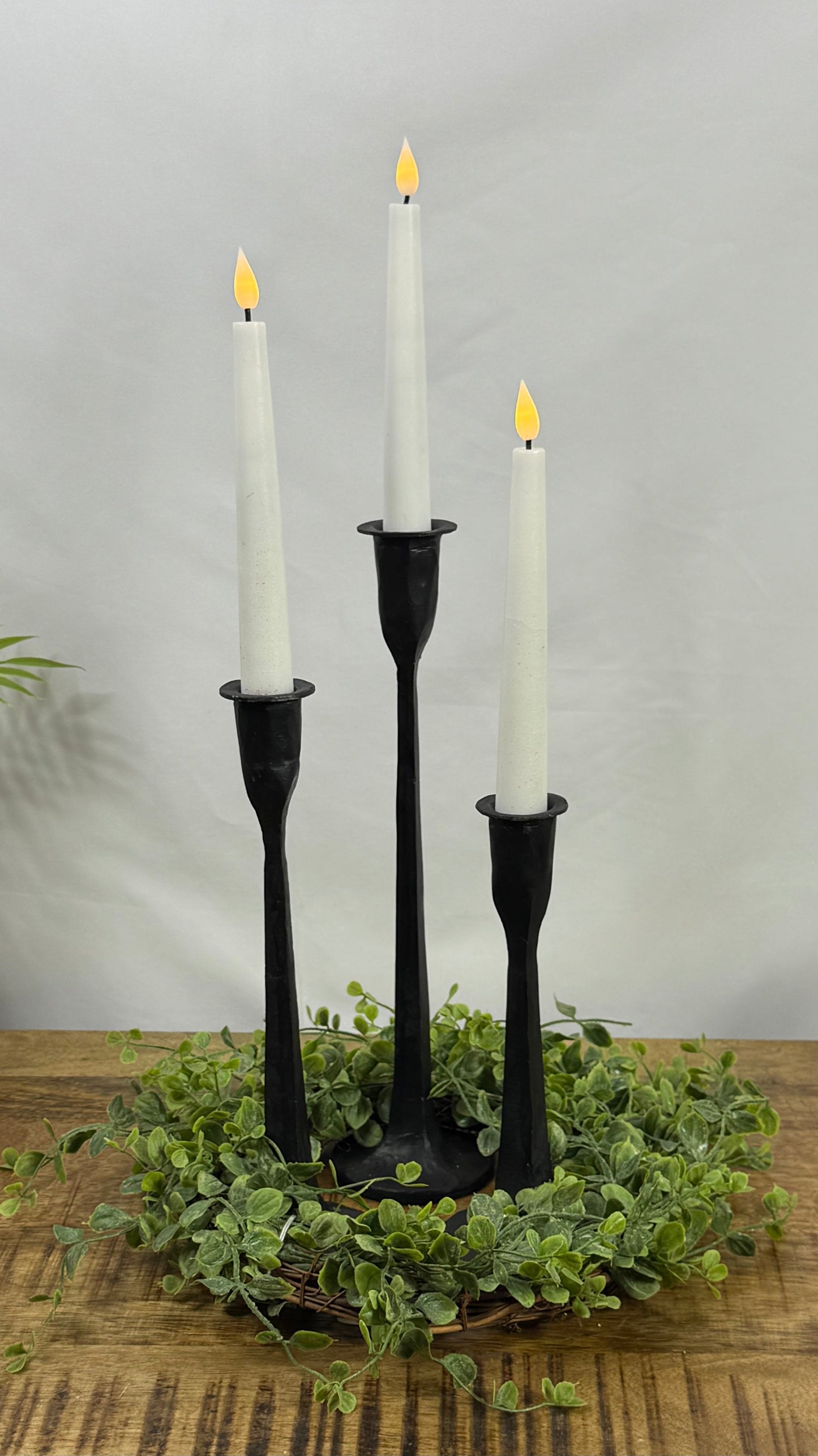 Iron Candle Holders - Set of 3