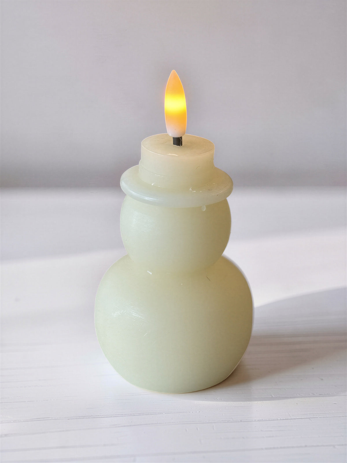 LED Snowman Candle
