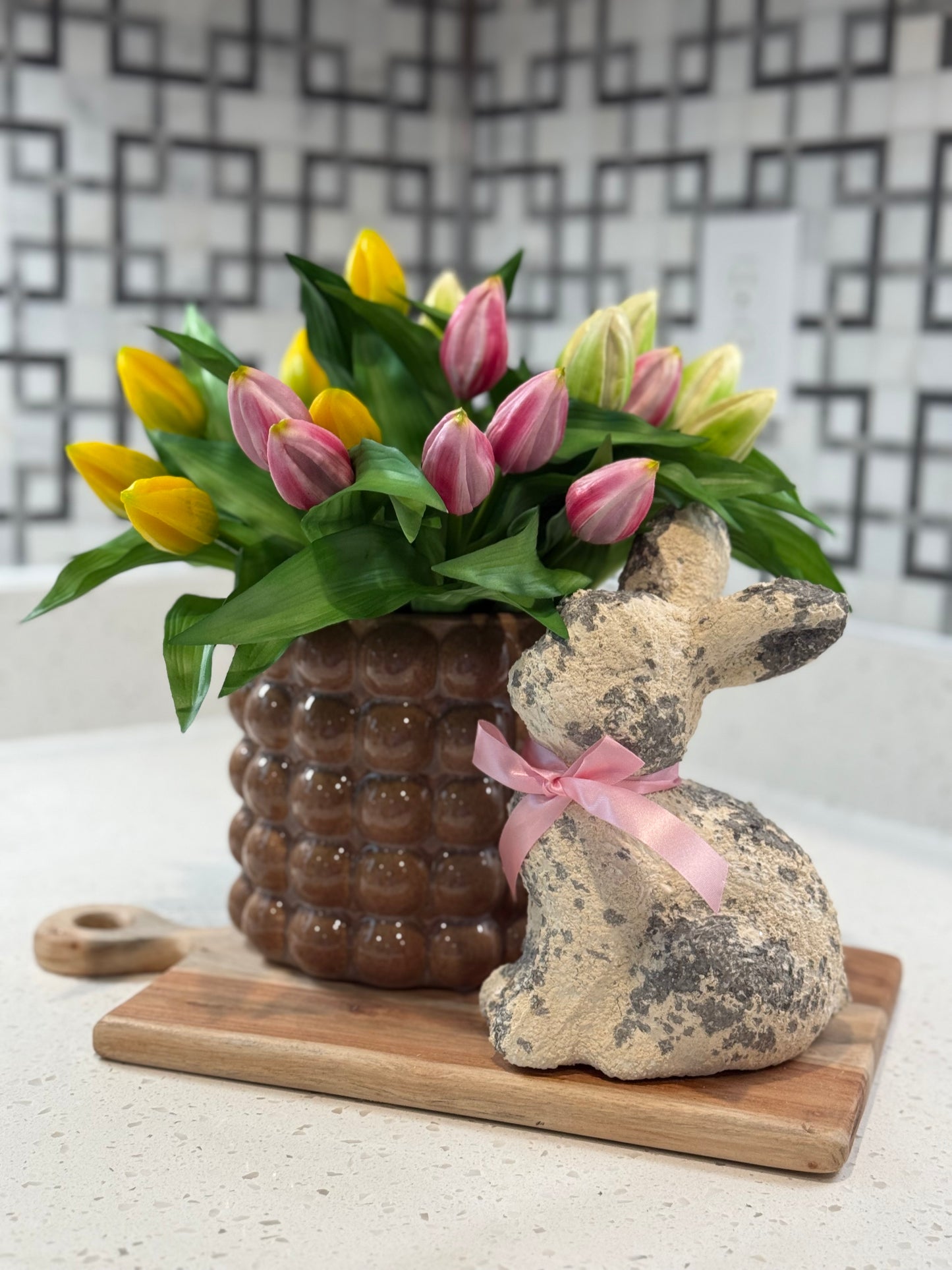 Round Stoneware Planter