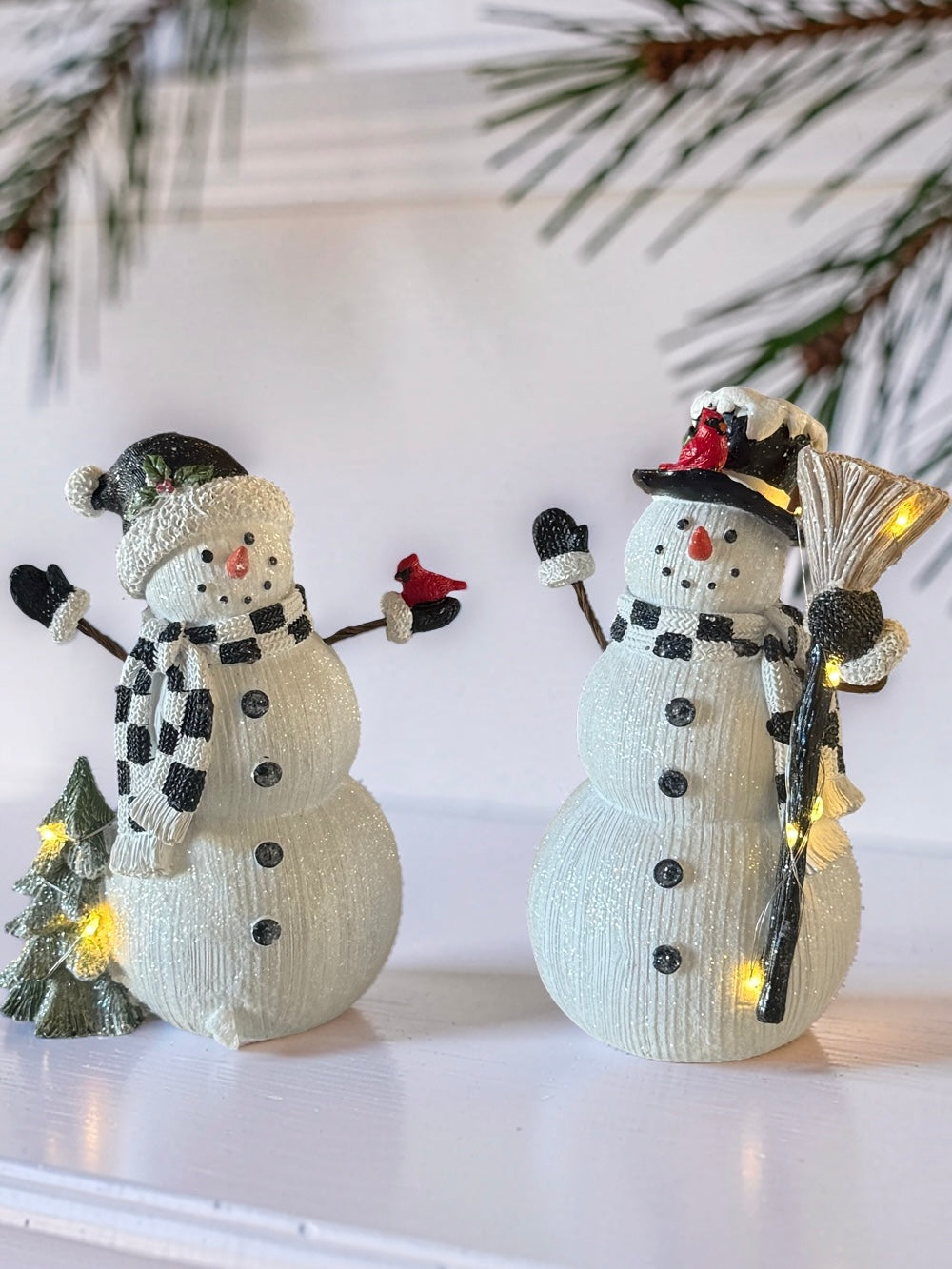 Resin LED Snowmen with Timers