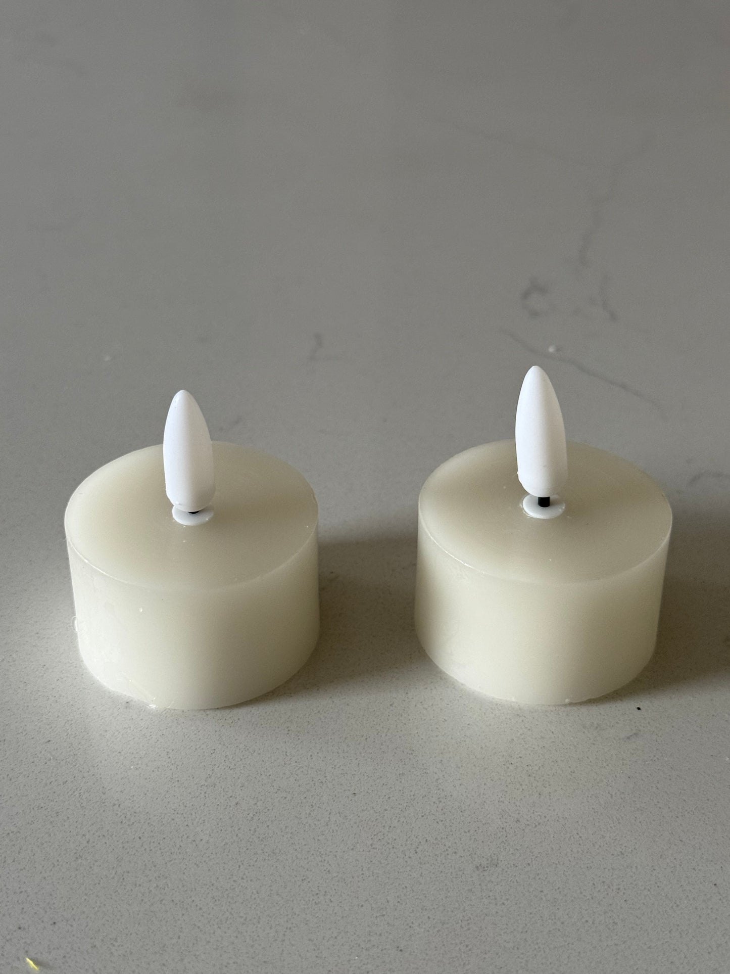 Ivory Flameless Tealight Candles -set of 2