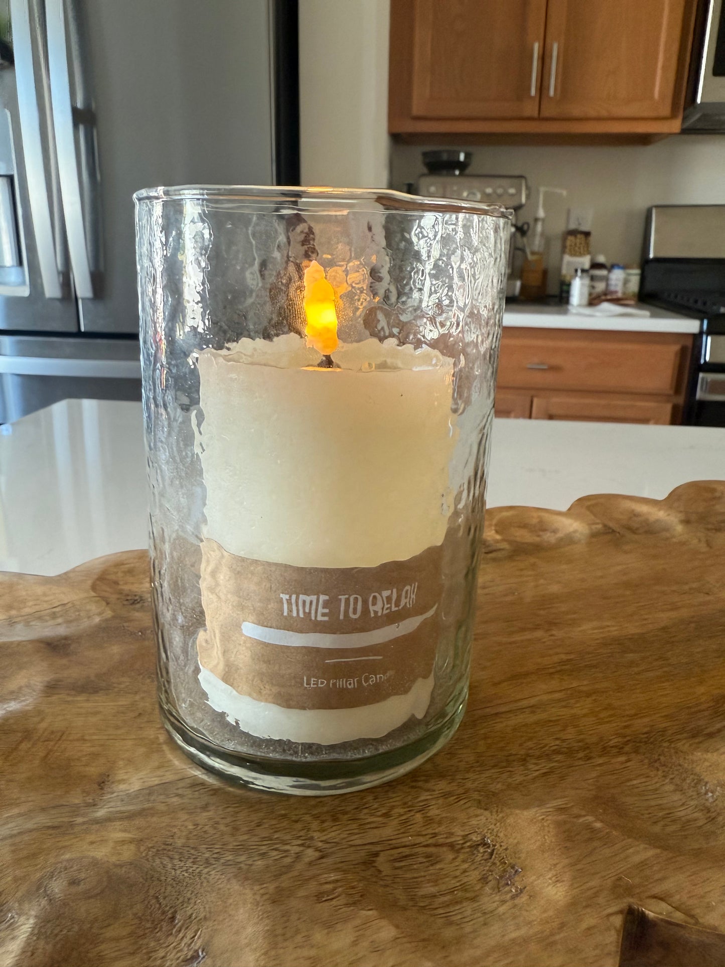 Hammered Clear Candle Jar