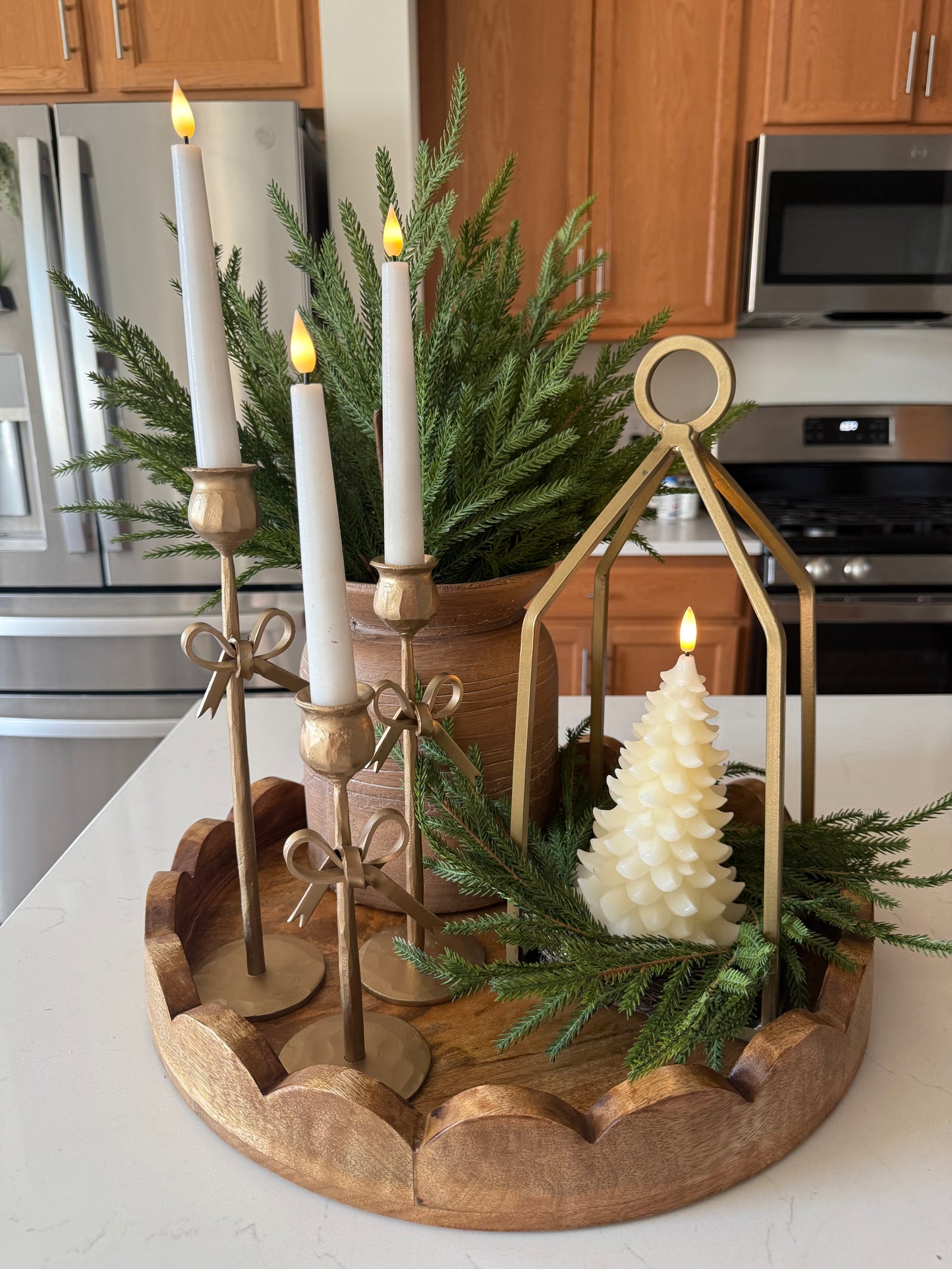 Round Mango Wood Tray