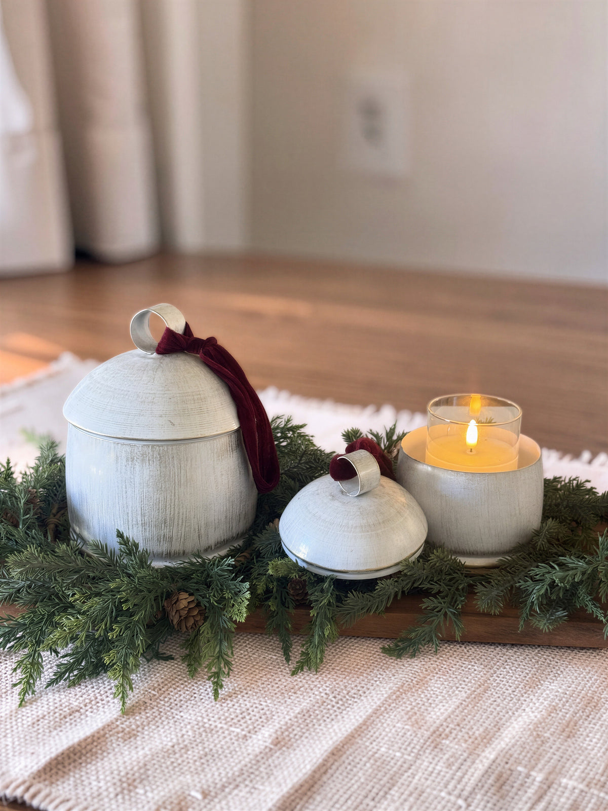 White and Gold Candle Bells