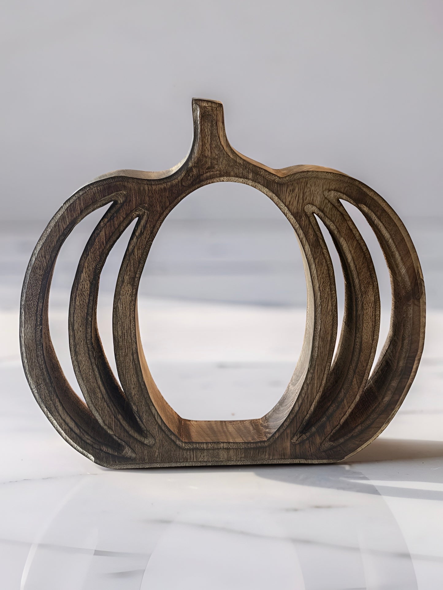 Dark Mango Wood Pumpkin Frame