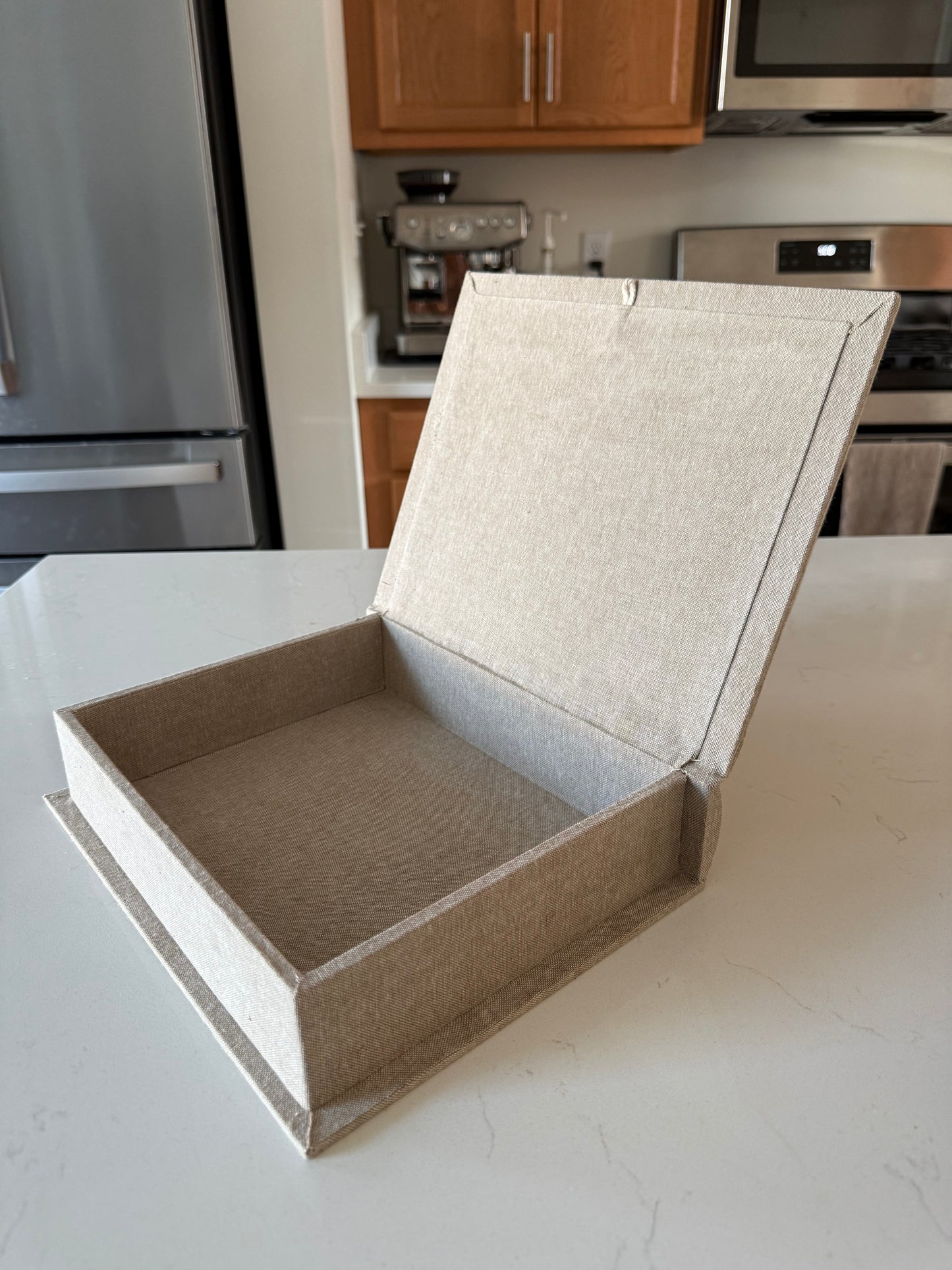 Beige Linen Storage Book -11”