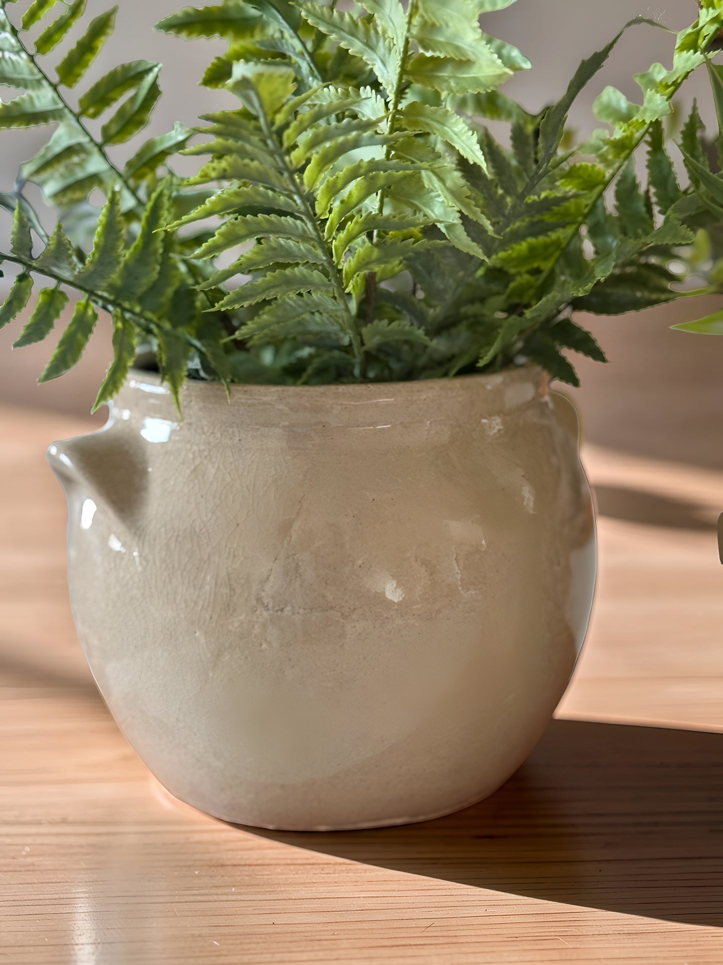 Light Beige Ceramic Crock