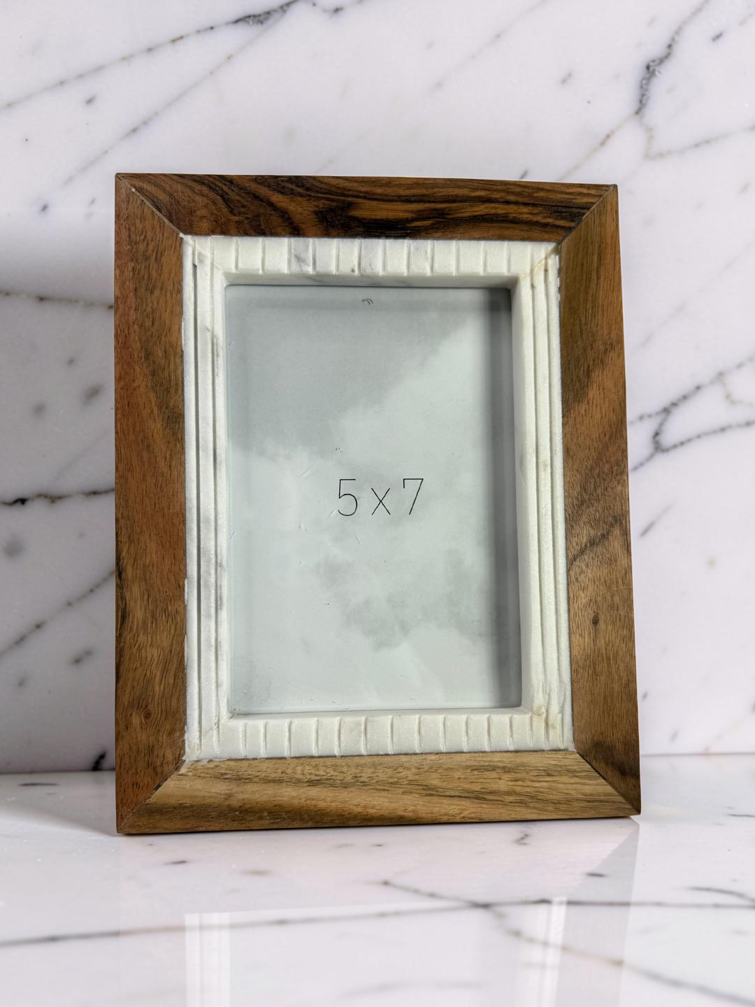Wood and Marble Photo Frame