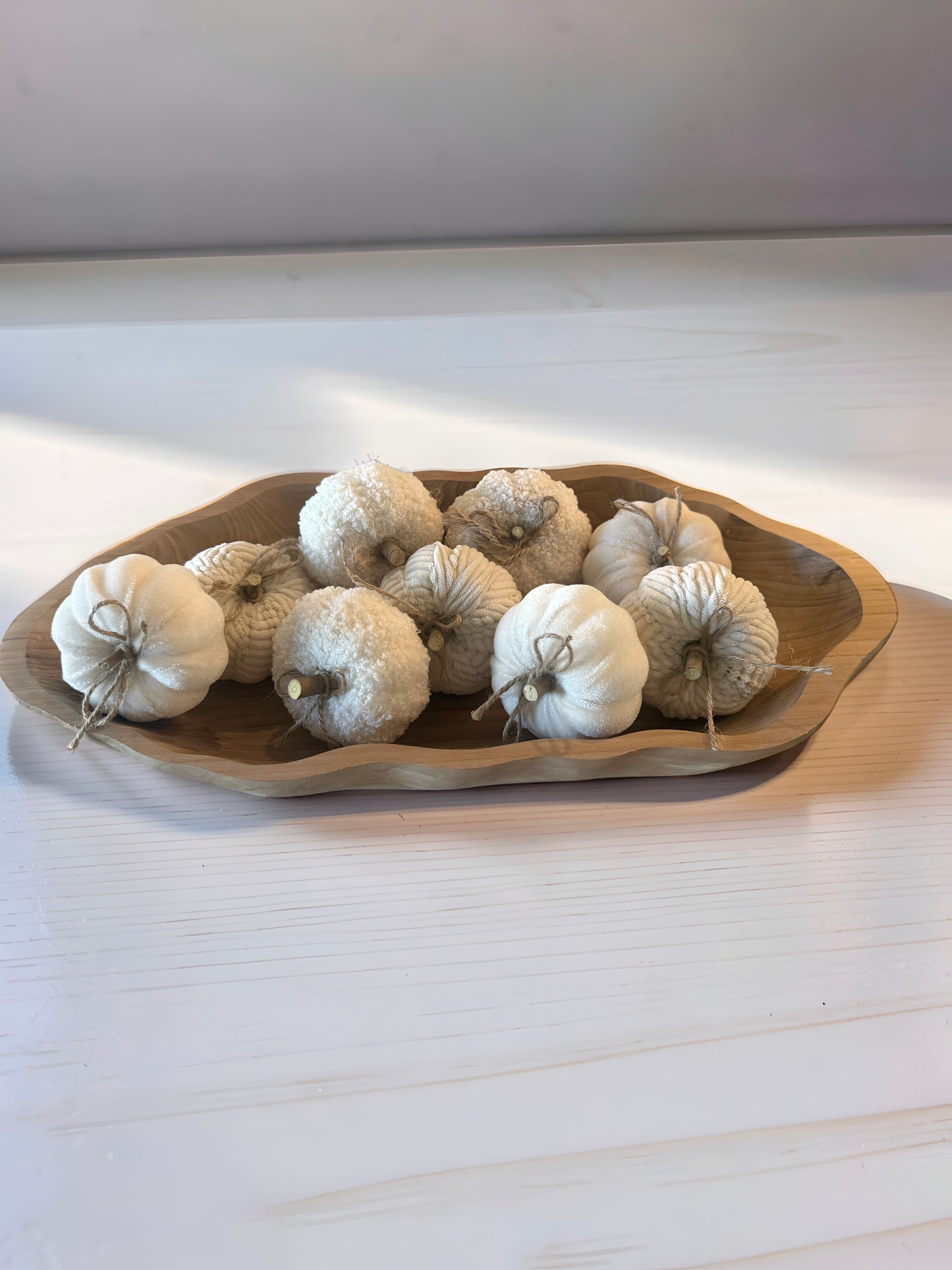 Cream Soft Fabric Pumpkins