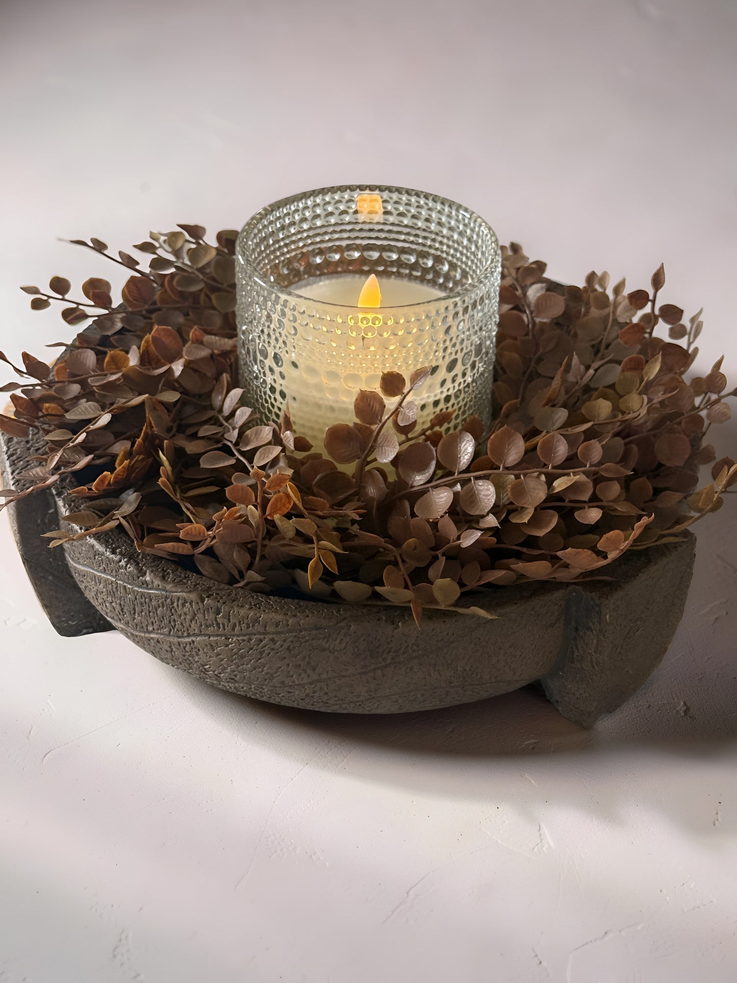 Cider Leaves Candle Ring