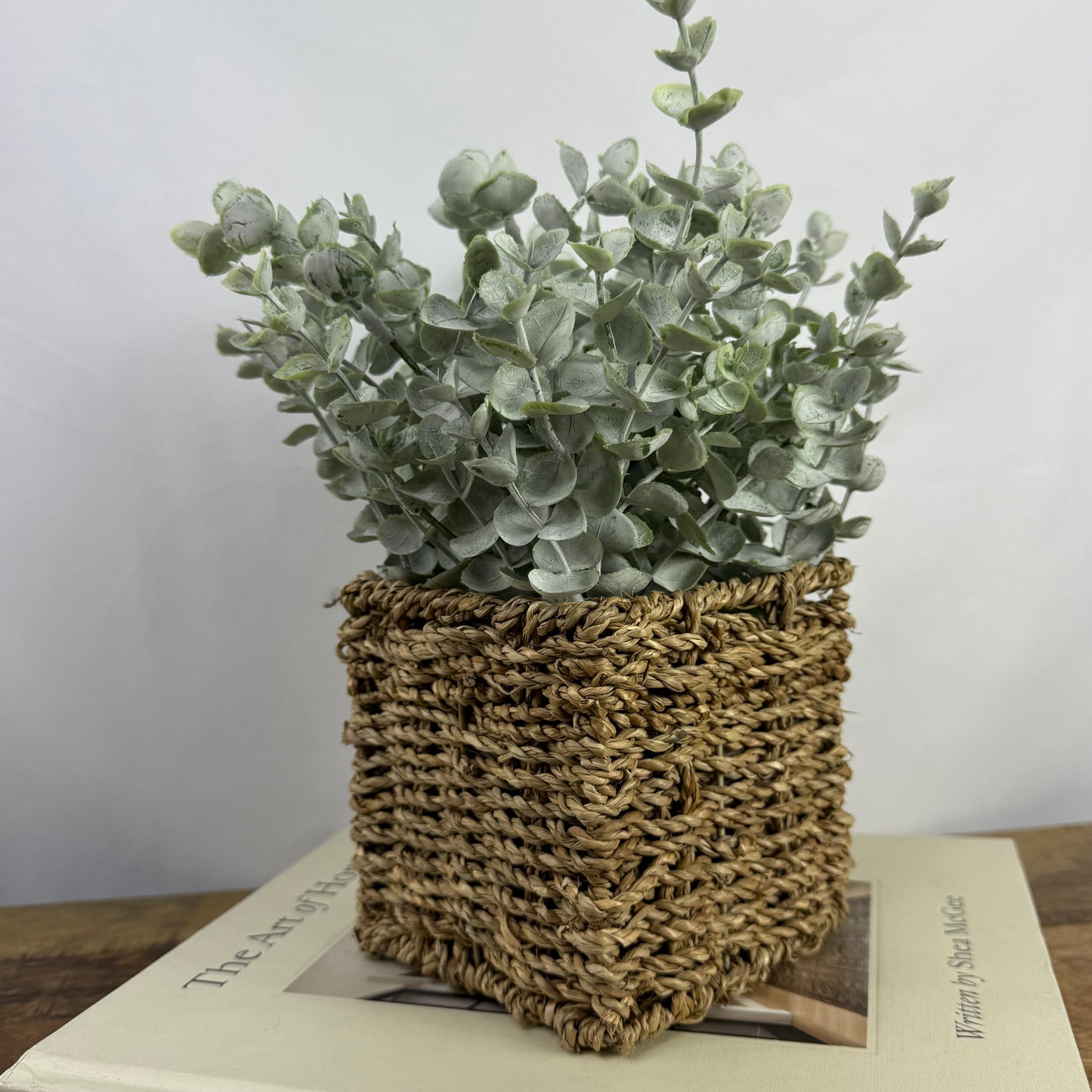 Powdered Eucalyptus in Woven Basket