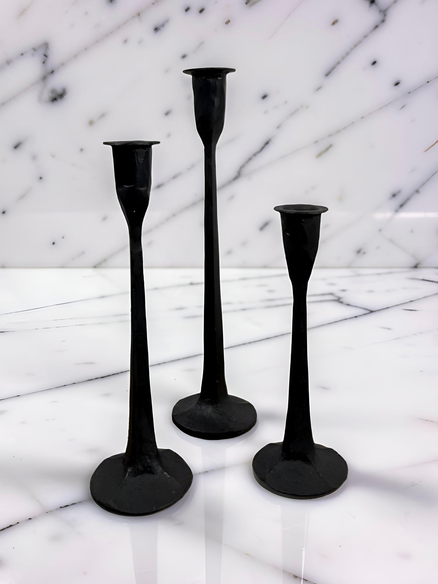 Iron Candle Holders - Set of 3