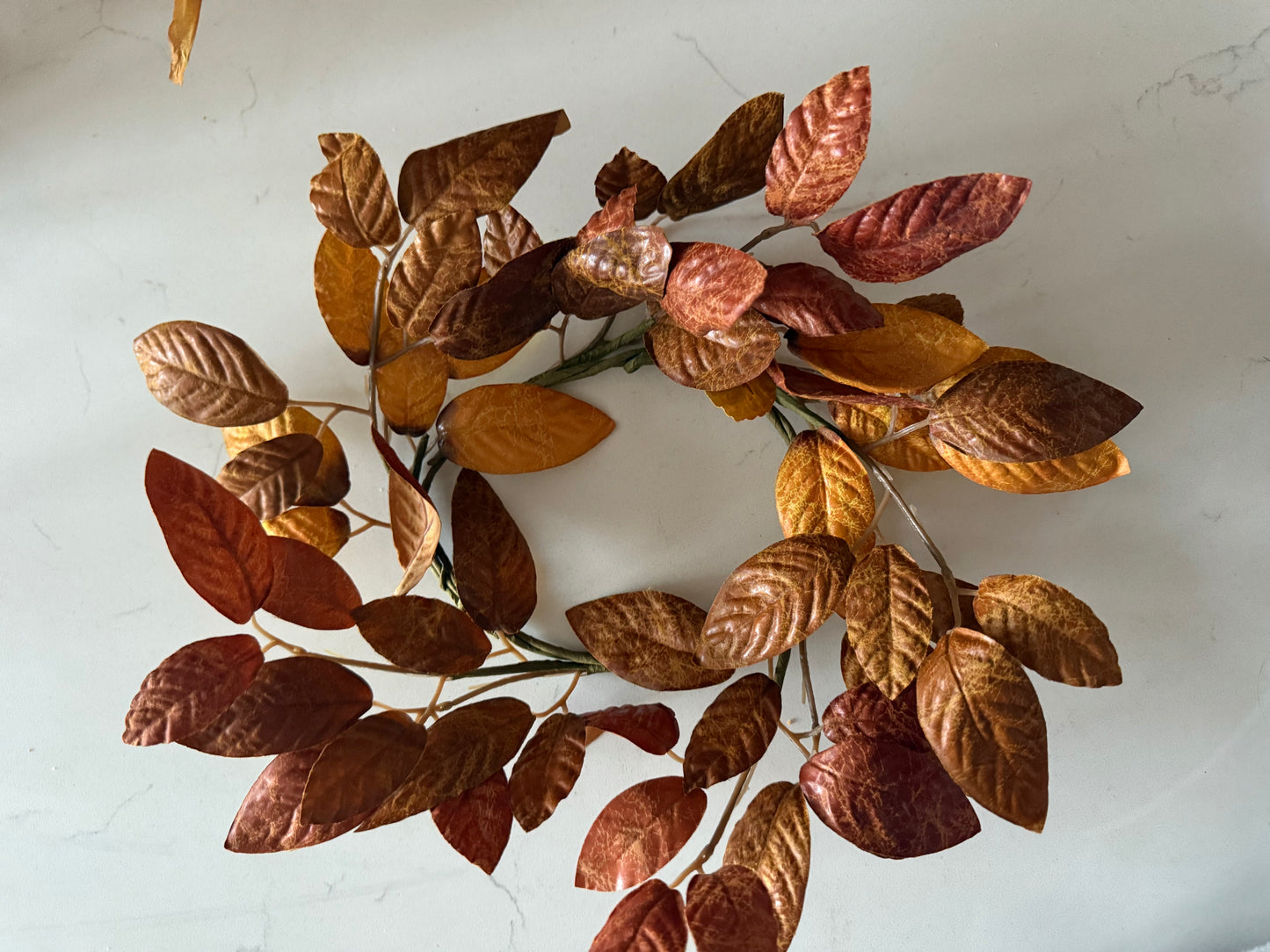 Golden Leaf Candle Ring