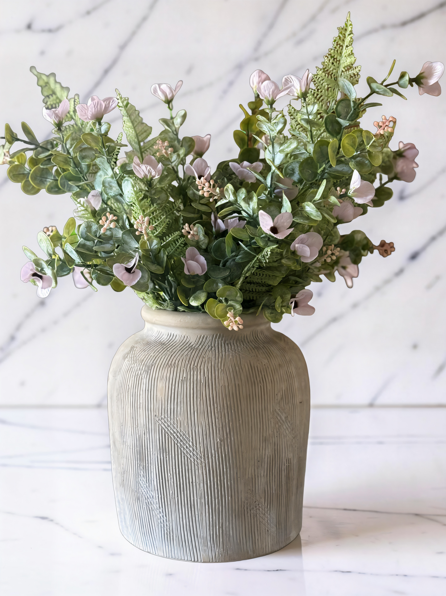 Grey Deco Line Vase