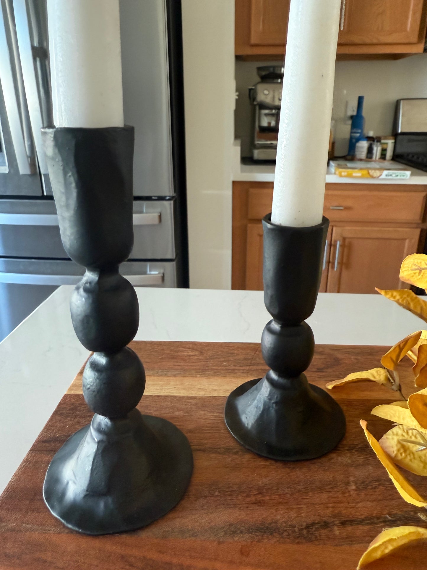 Black Taper Holder - set of 2