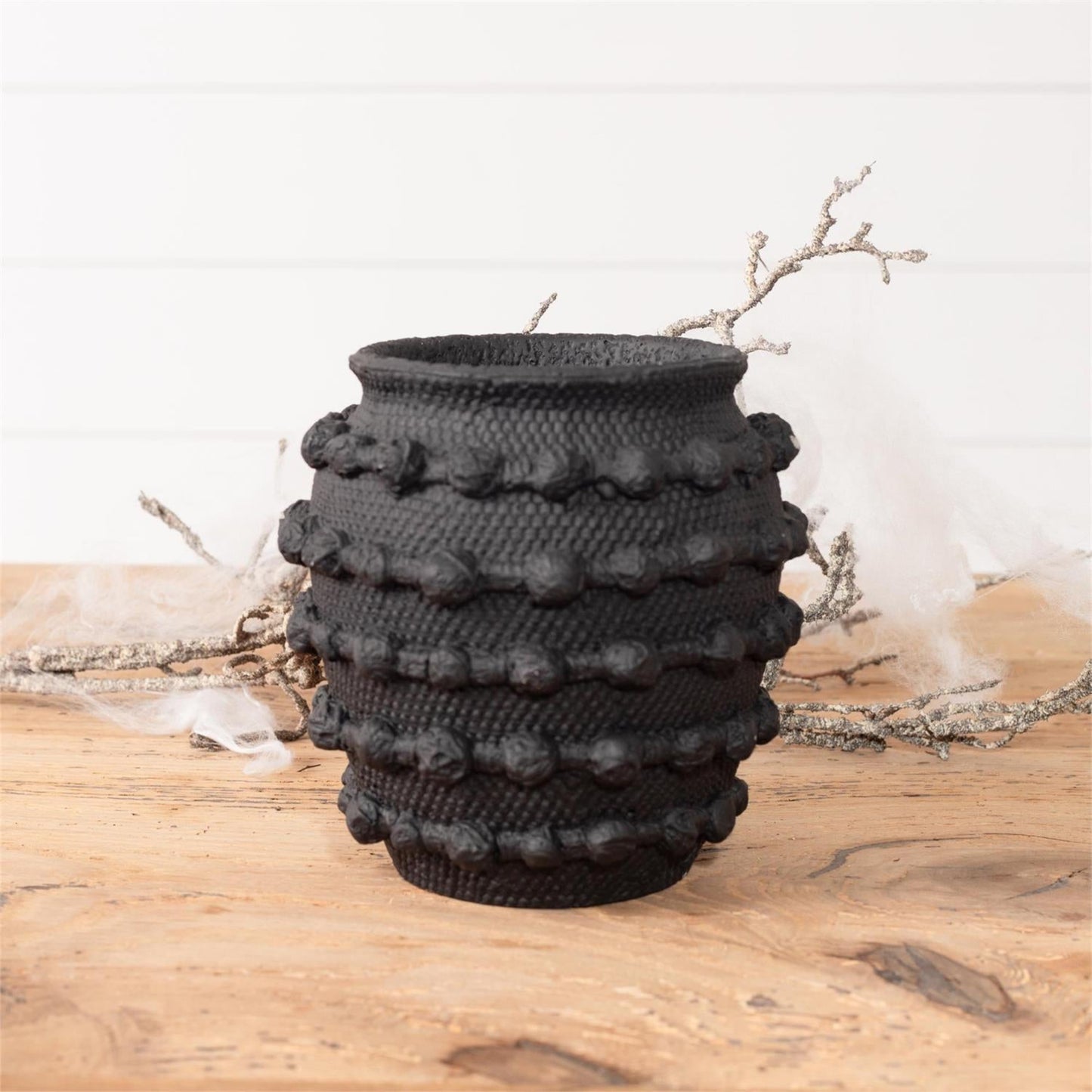 Black Knot Cement Vase