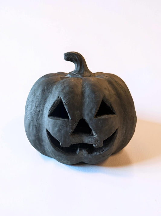 Black Terracotta Jack-O-Lantern
