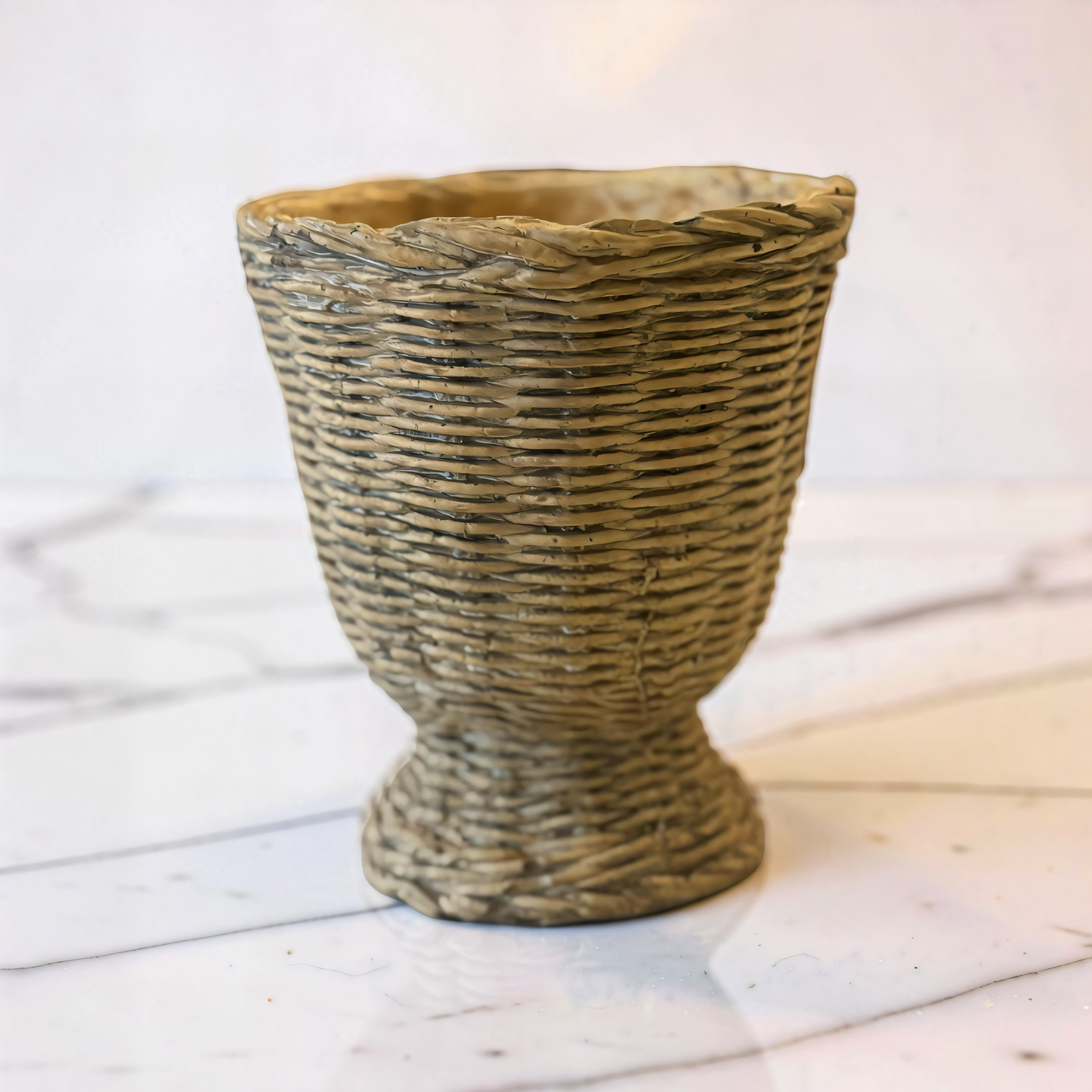 Natural Cement Weave Planter