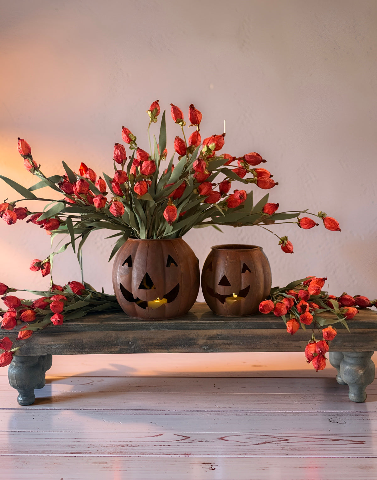 Rustic Jack O Lantern Candle Holder