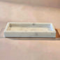 White Rectangular Marble Tray