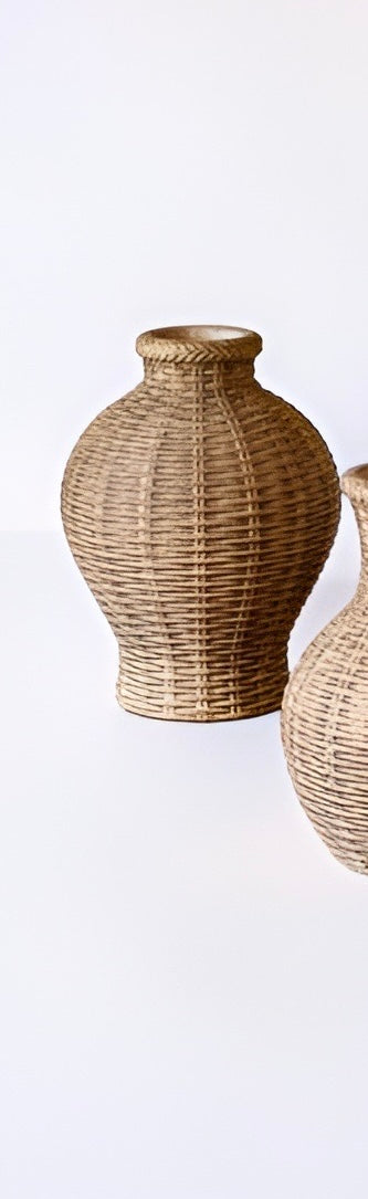 Natural Weave Stoneware Vases