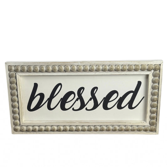 Beaded Blessed Sign