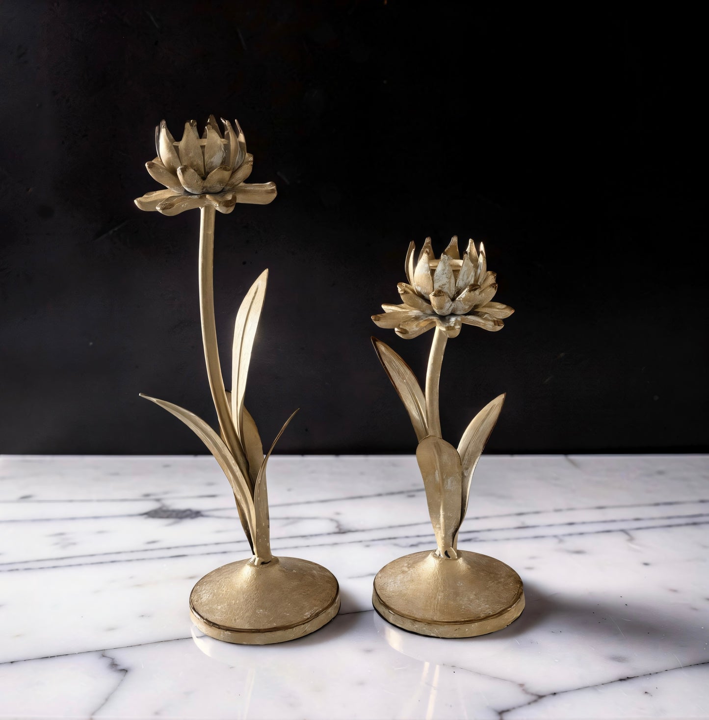 Flower Taper Holders -Set of 2