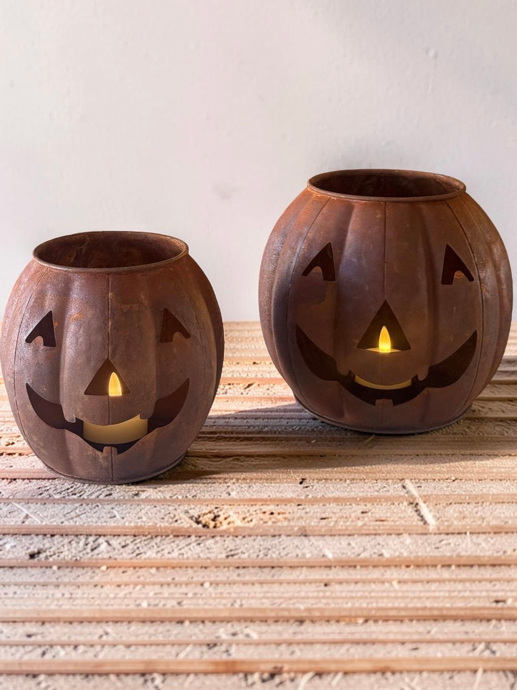 Rustic Jack O Lantern Candle Holder