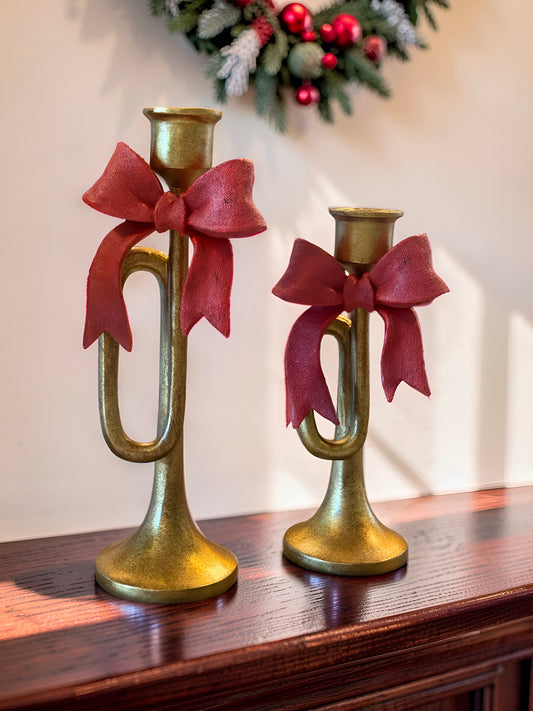 Holiday Bow Taper Holders