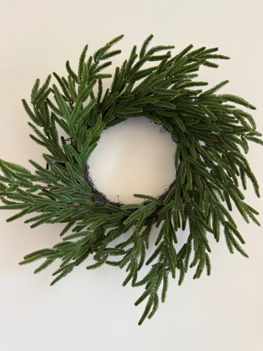 Real Touch Pine Wreath -