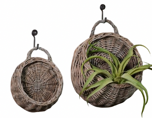 Round Willow Baskets -Set of 2