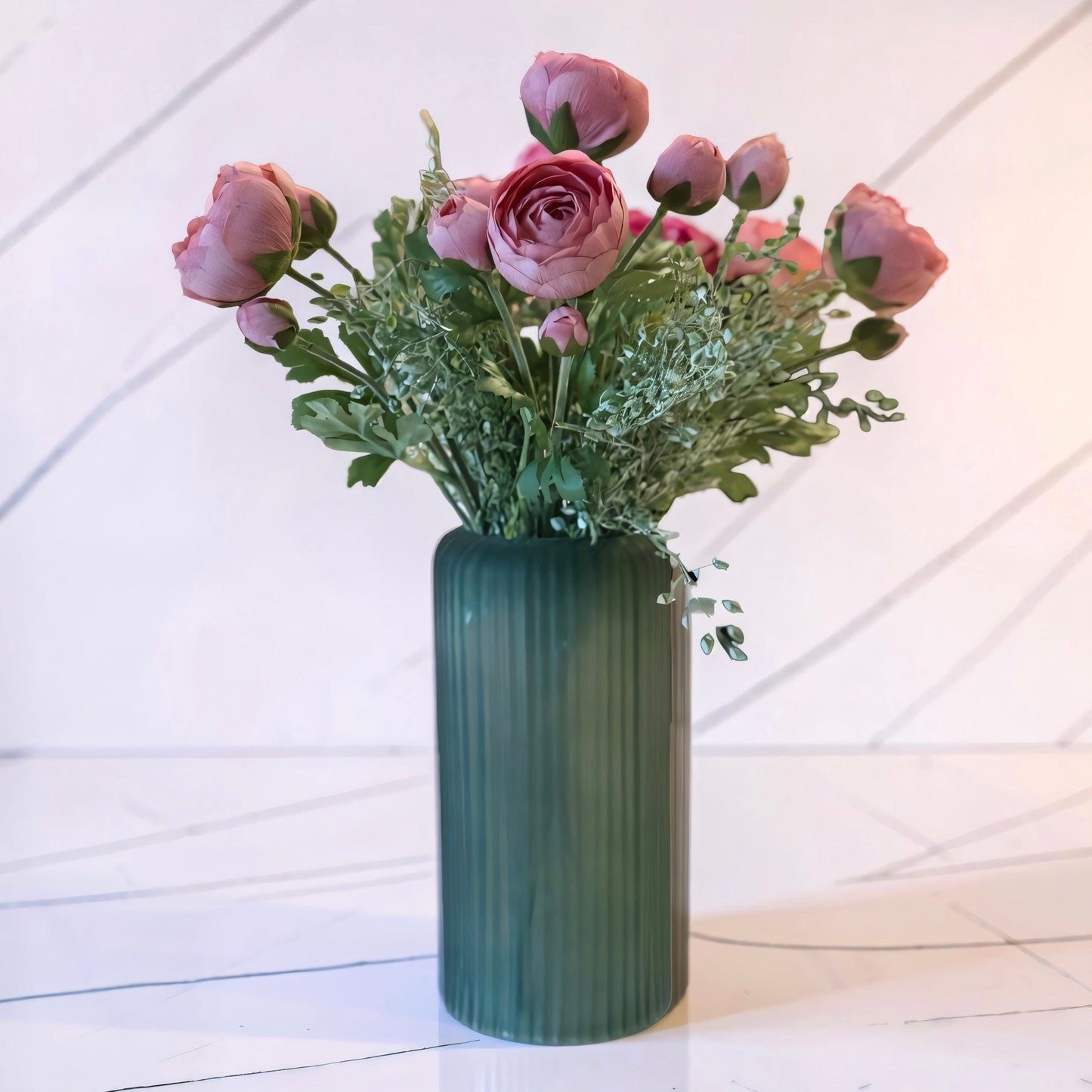 Coral Real Touch Ranunculus Stem