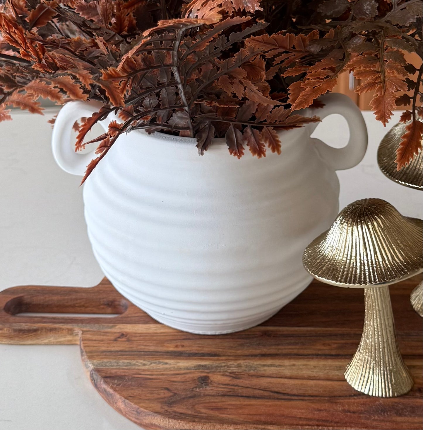White Ceramic Vase -6''