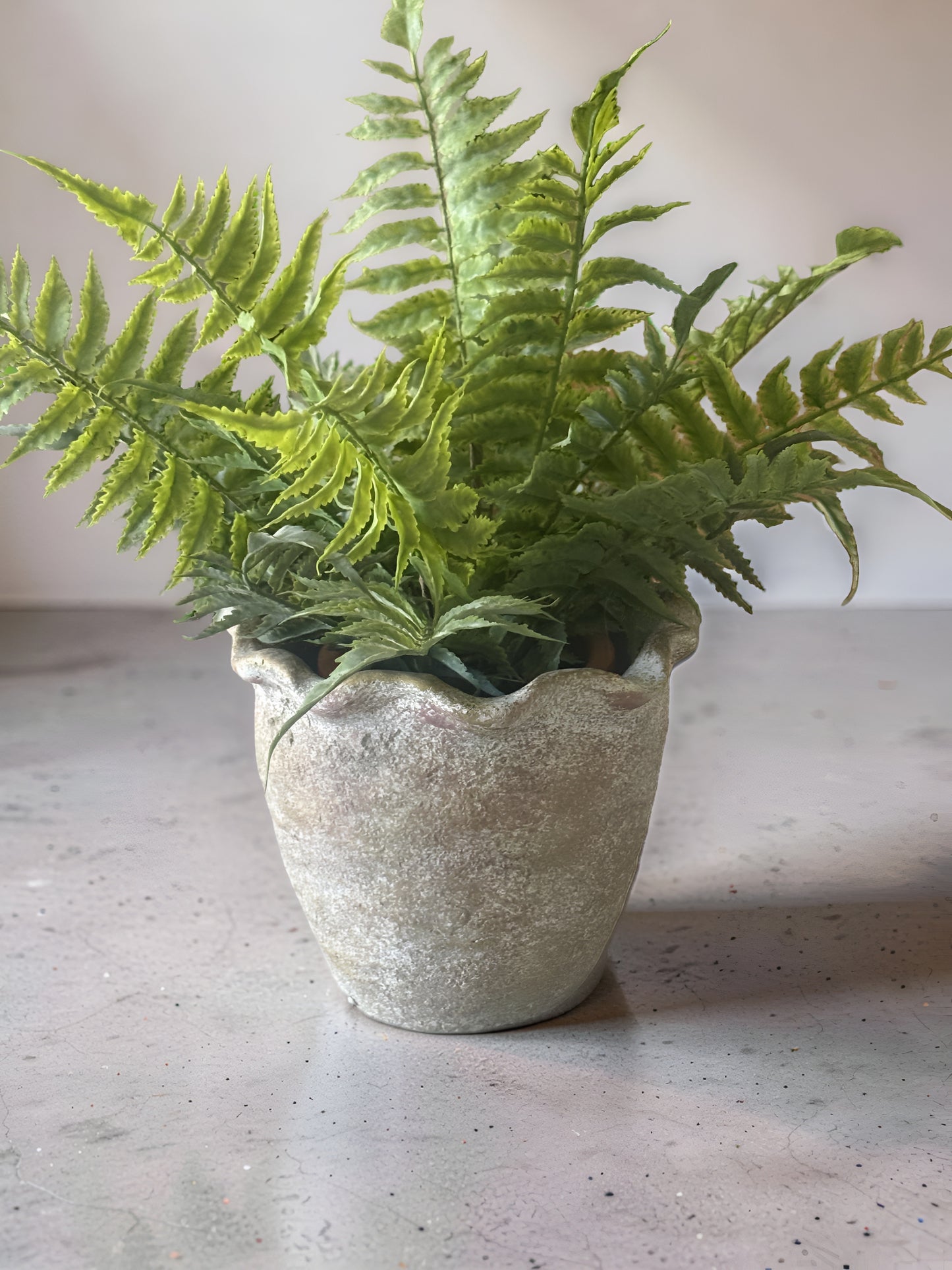 Copper Ruffle Edge Planter