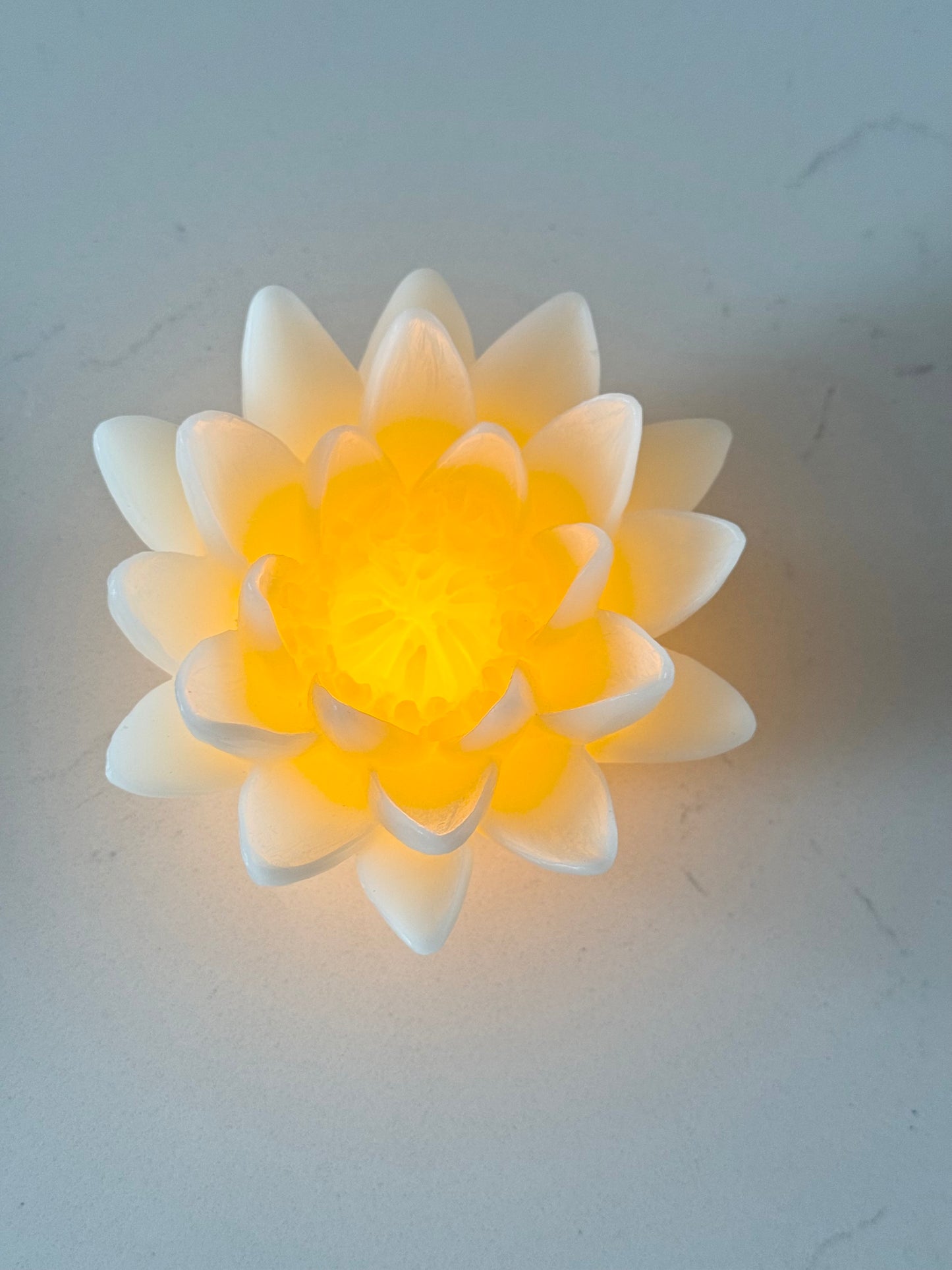 Cream LED Flower Candle