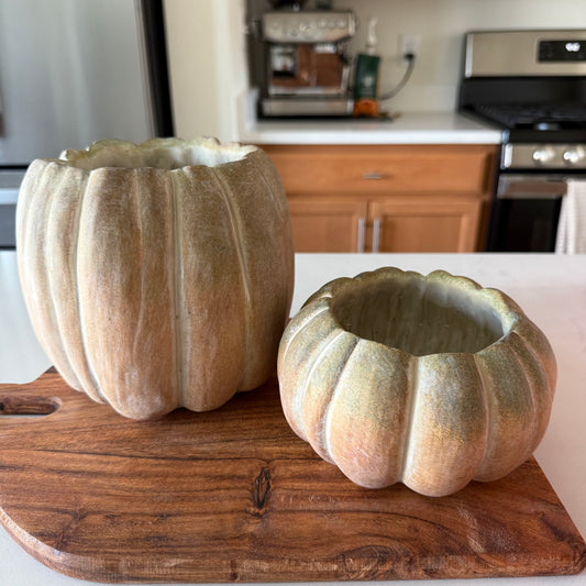 Fall Ombre Cement Pumpkins